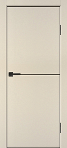 Товар Межкомнатная дверь P-19  черный молдинг PET,  кромка ABS черная c 4-х ст. Бежевый матовый